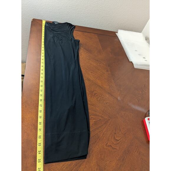 Venus Club‎ Cutout Back Dress M Black Drape Bodycon Studs Mini Party Sleeveless - Picture 7 of 9